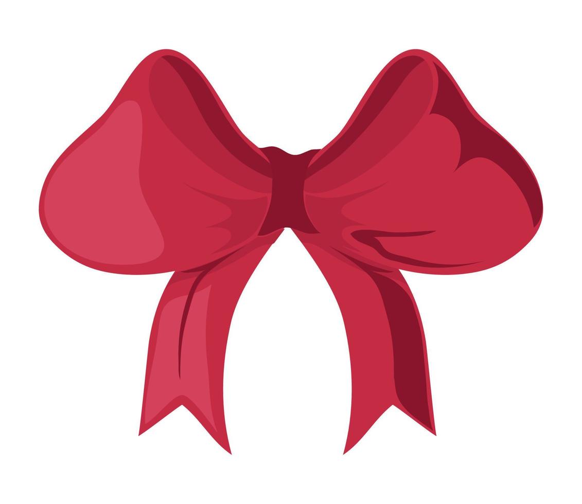 red bow decoration vector