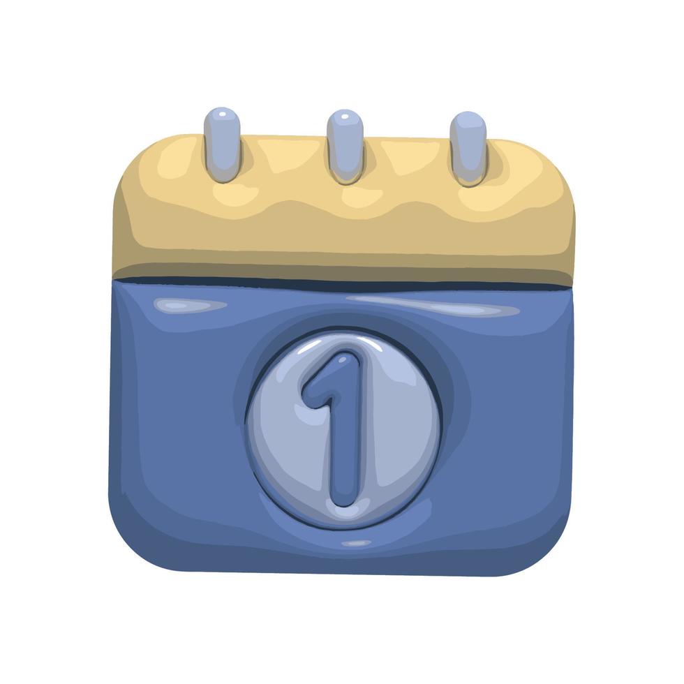 calendar 3d style vector