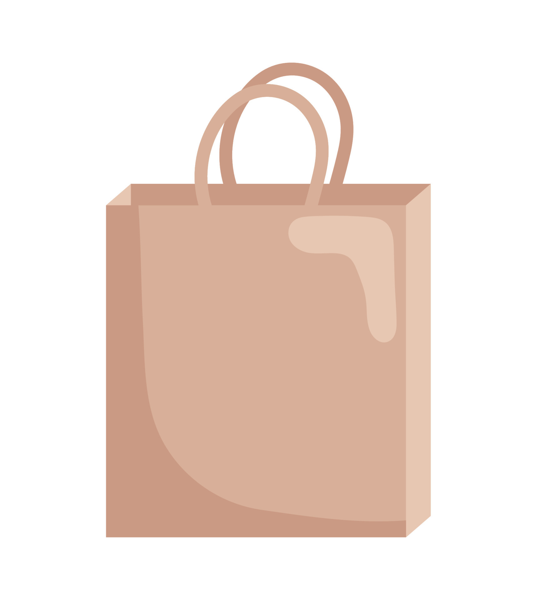 eco paper bag with handles 13809298 Vector Art at Vecteezy