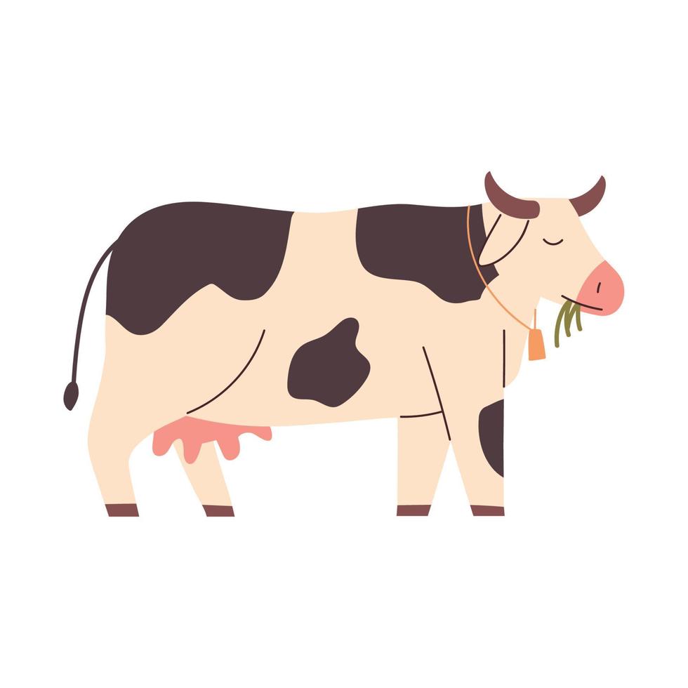 animal de vaca de granja vector
