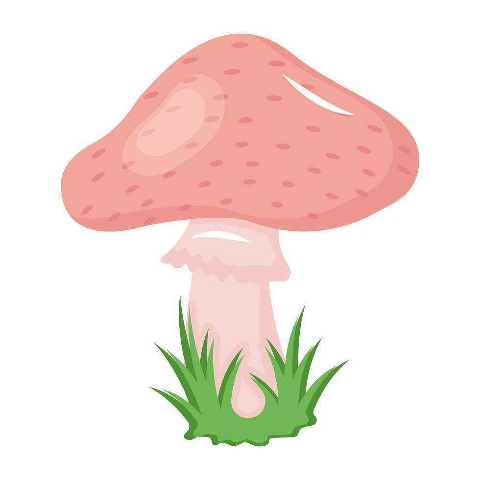 An icon of mushroom flat design vector