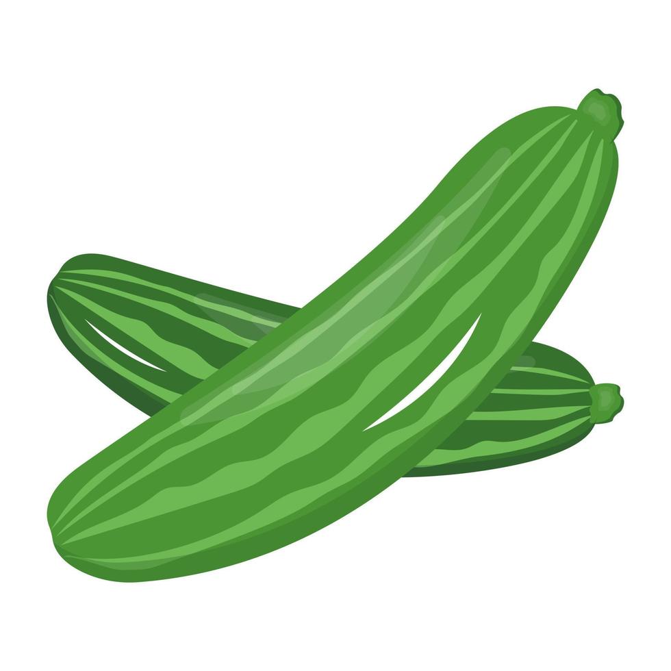An icon of zucchini flat vector