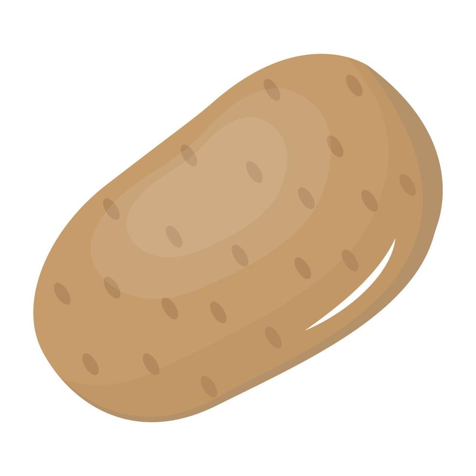 An icon of potato flat vector