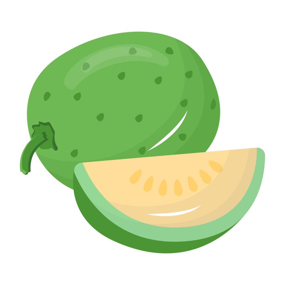 A round gourd flat vector icon