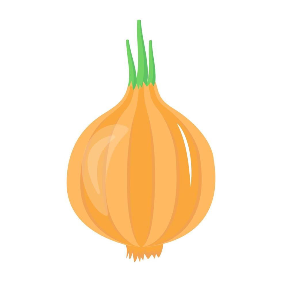 un diseño de icono de ajo plano vector