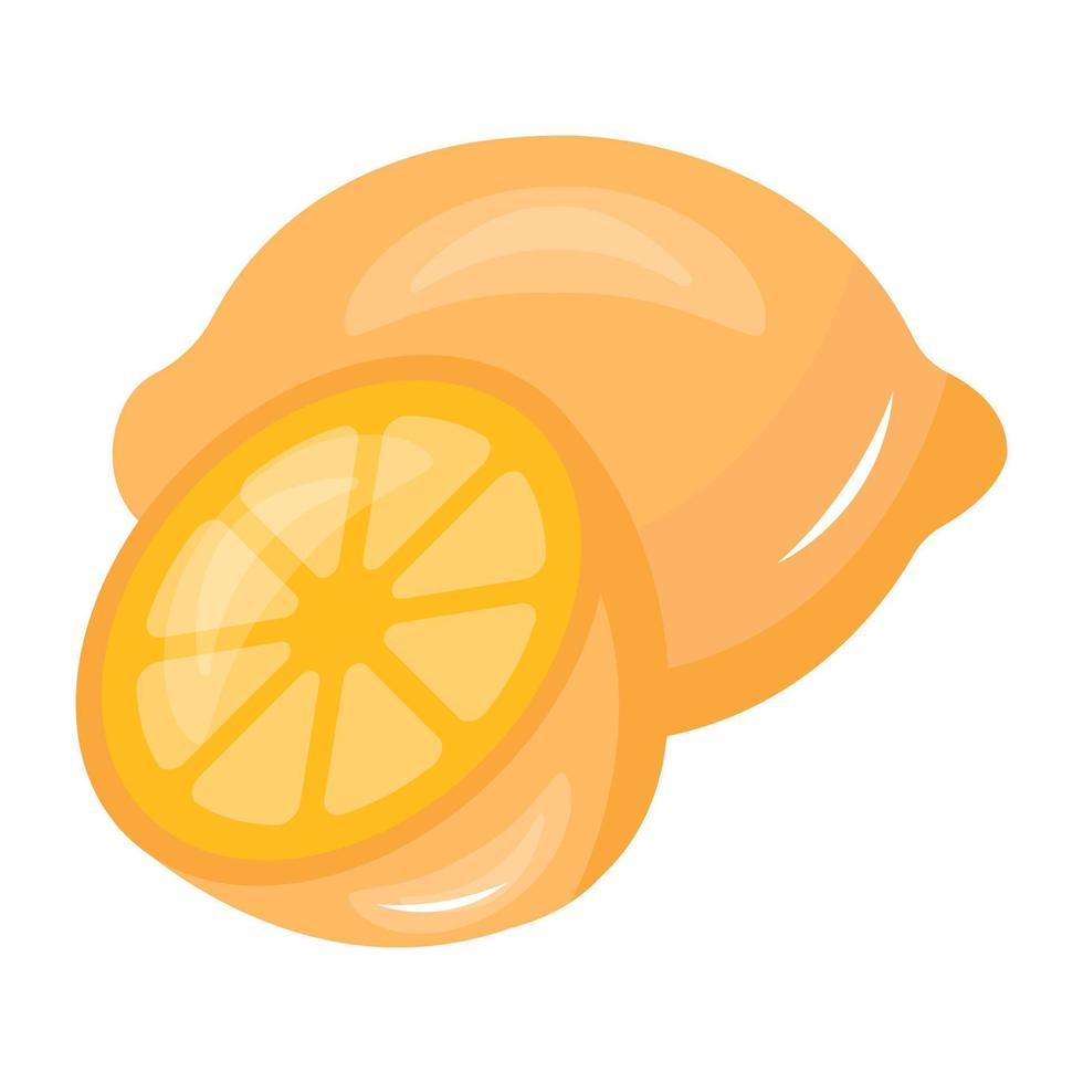 Pair of lime fruit, flat icon vector