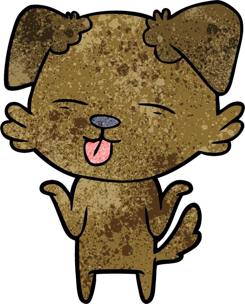 Vector dog character in cartoon style