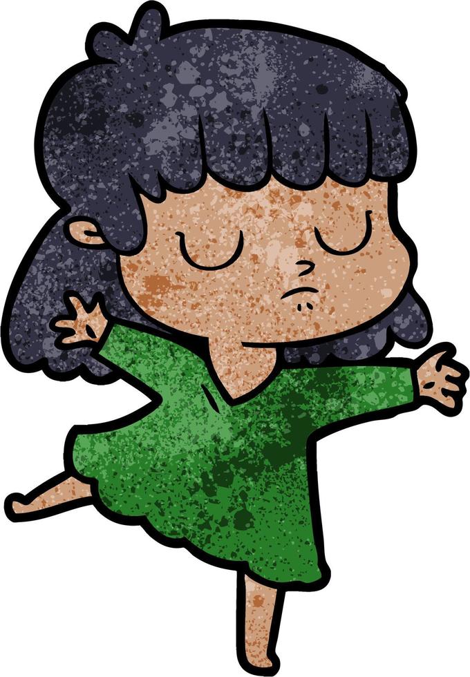 Vector woman character in cartoon style