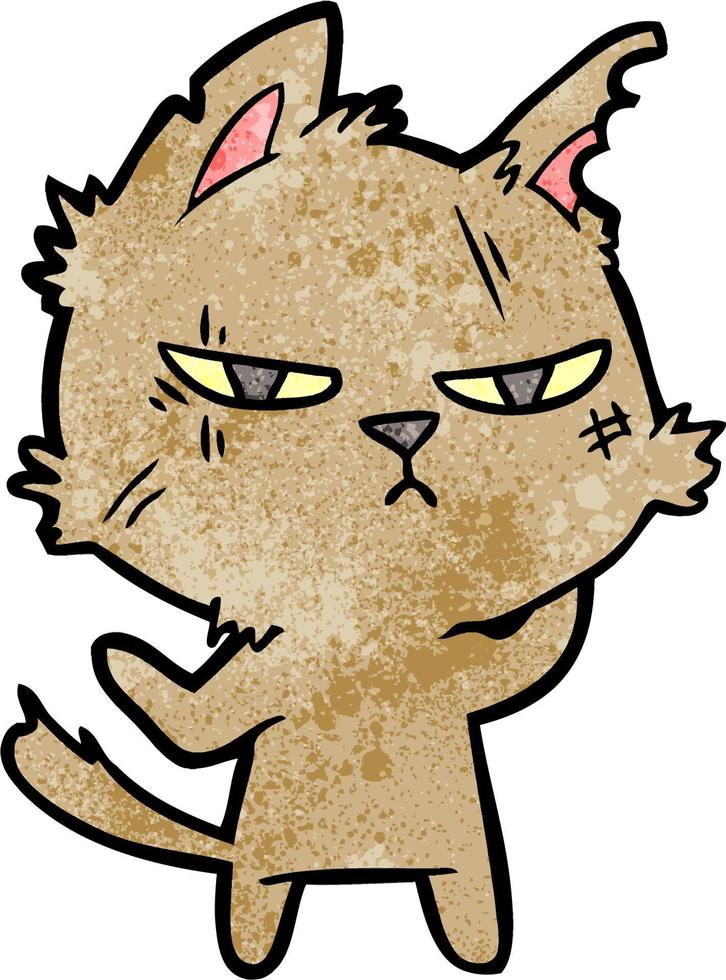 personaje de gato vectorial en estilo de dibujos animados vector