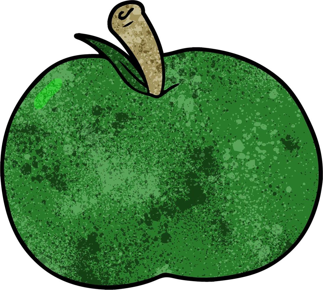 manzana verde de dibujos animados vector