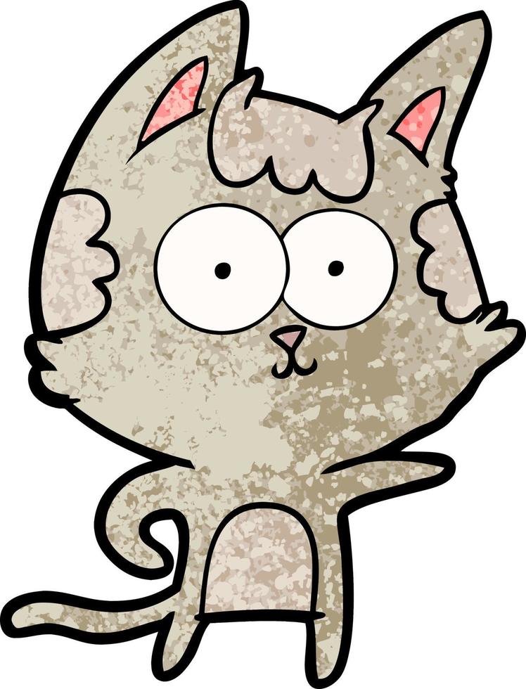 personaje de gato vectorial en estilo de dibujos animados vector