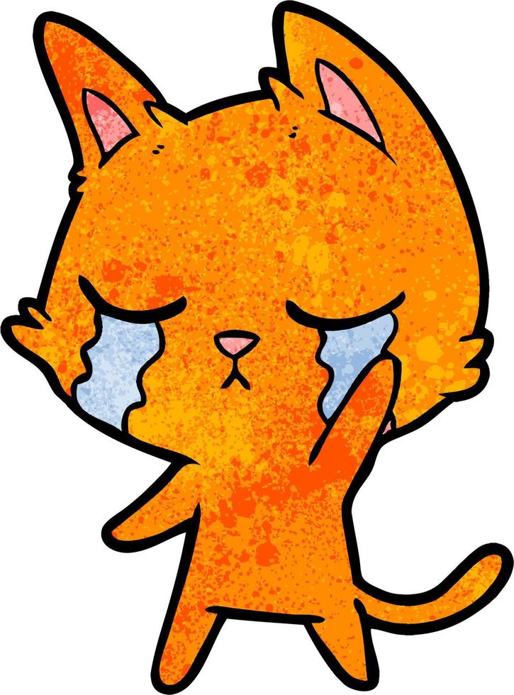 personaje de gato vectorial en estilo de dibujos animados vector