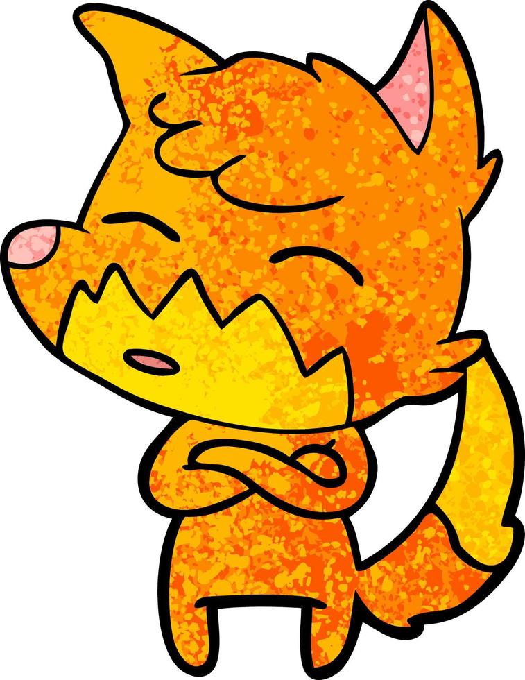 Vector fox character in cartoon style