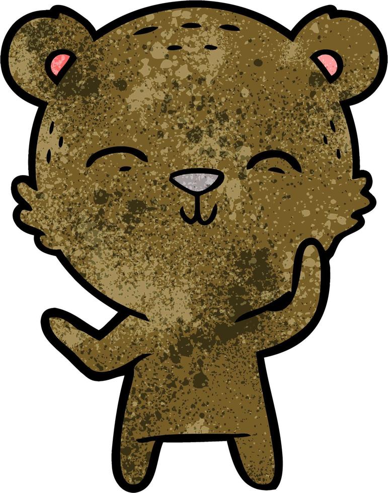 personaje de oso vectorial en estilo de dibujos animados vector