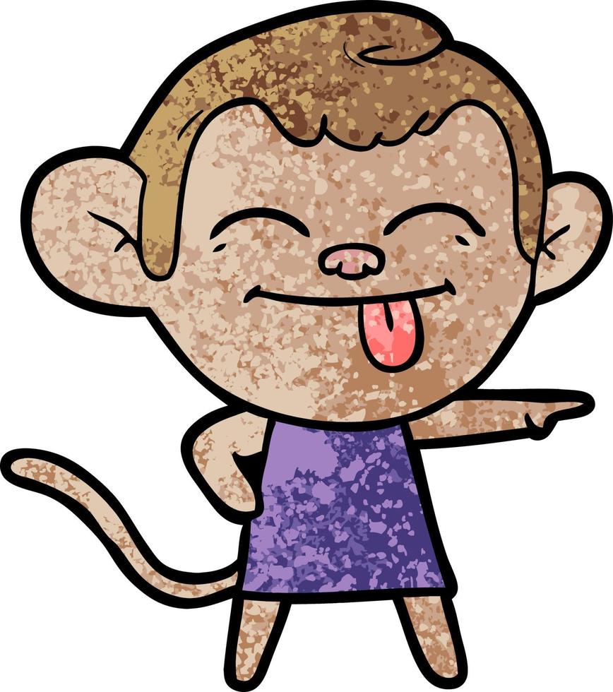 Vector monkey character in cartoon style