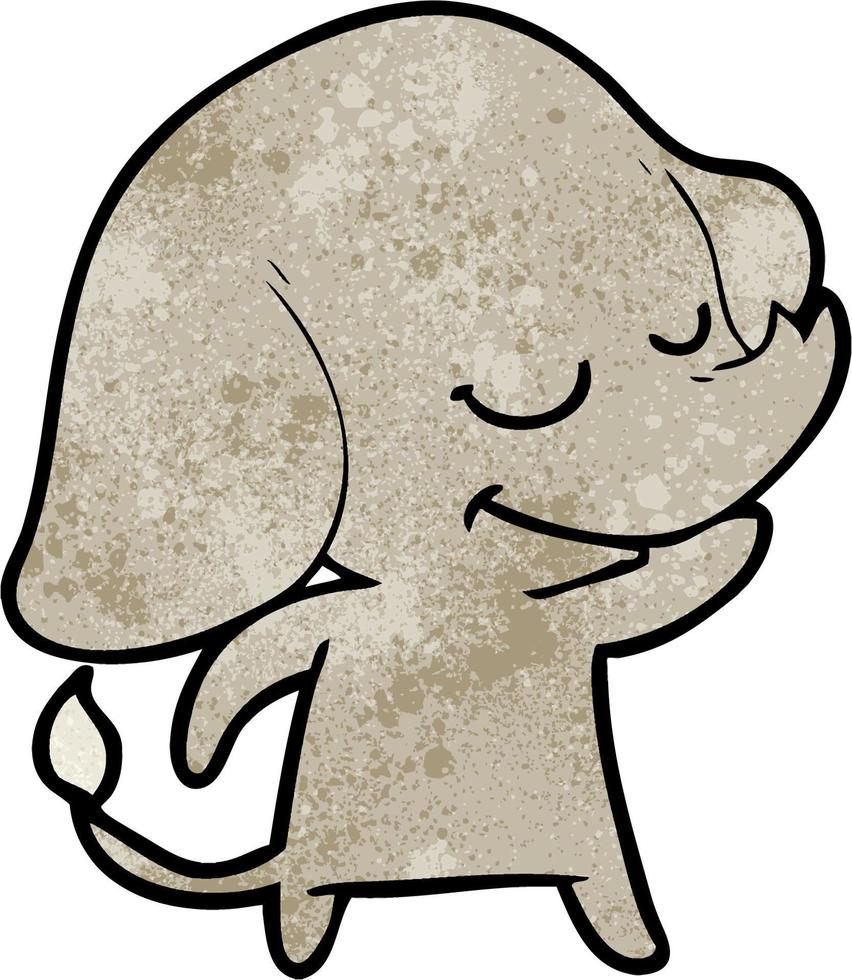 personaje de elefante vectorial en estilo de dibujos animados vector