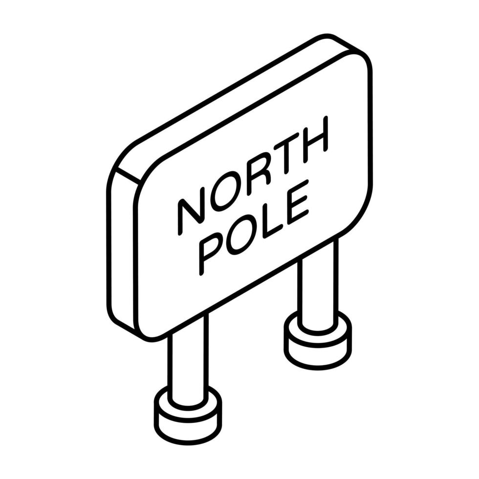 Perfect design icon of north pole vector