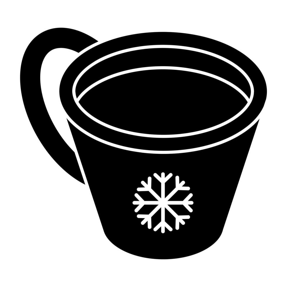 A cup of hot coffee in flat design vector