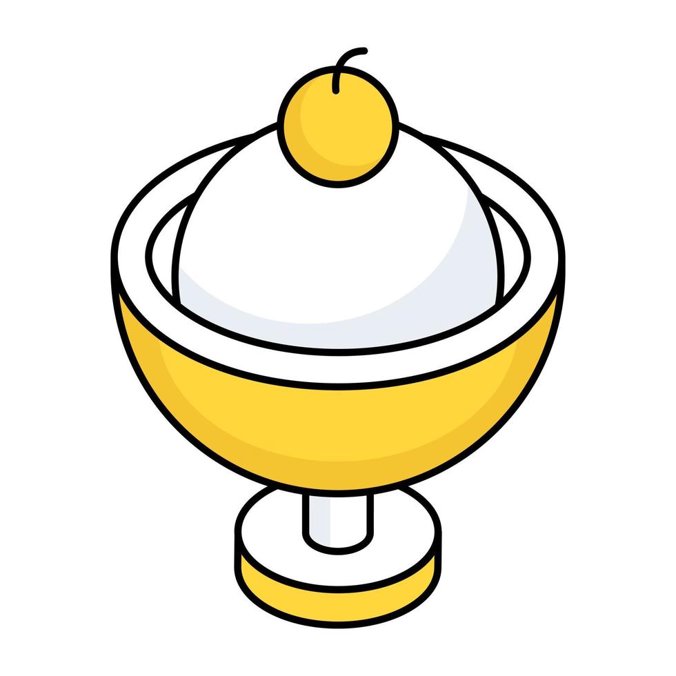 icono de helado, vector editable