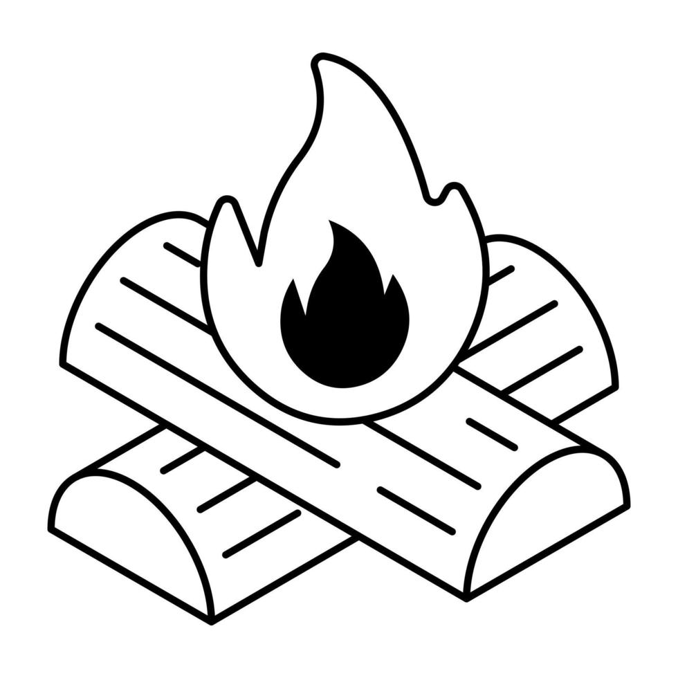 Perfect design icon of campfire vector