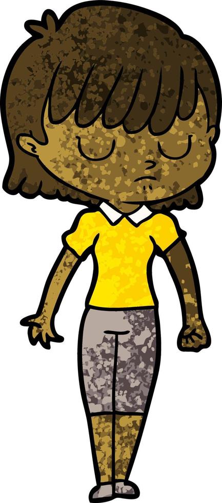 Vector woman character in cartoon style