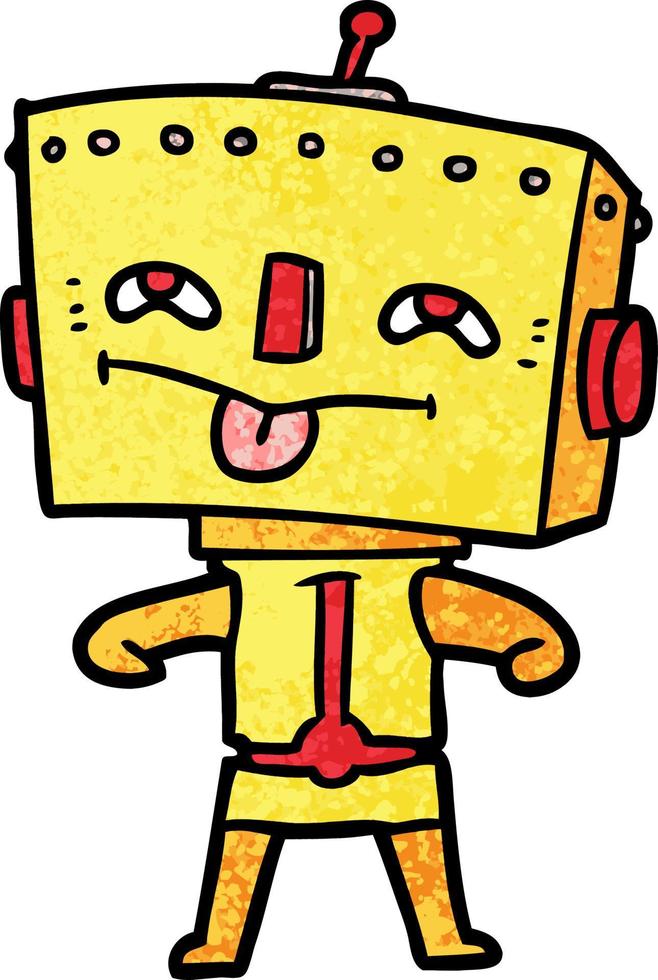 personaje de robot vectorial en estilo de dibujos animados vector