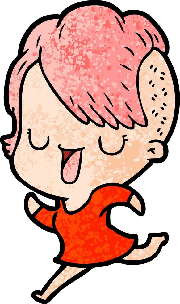 Vector woman character in cartoon style