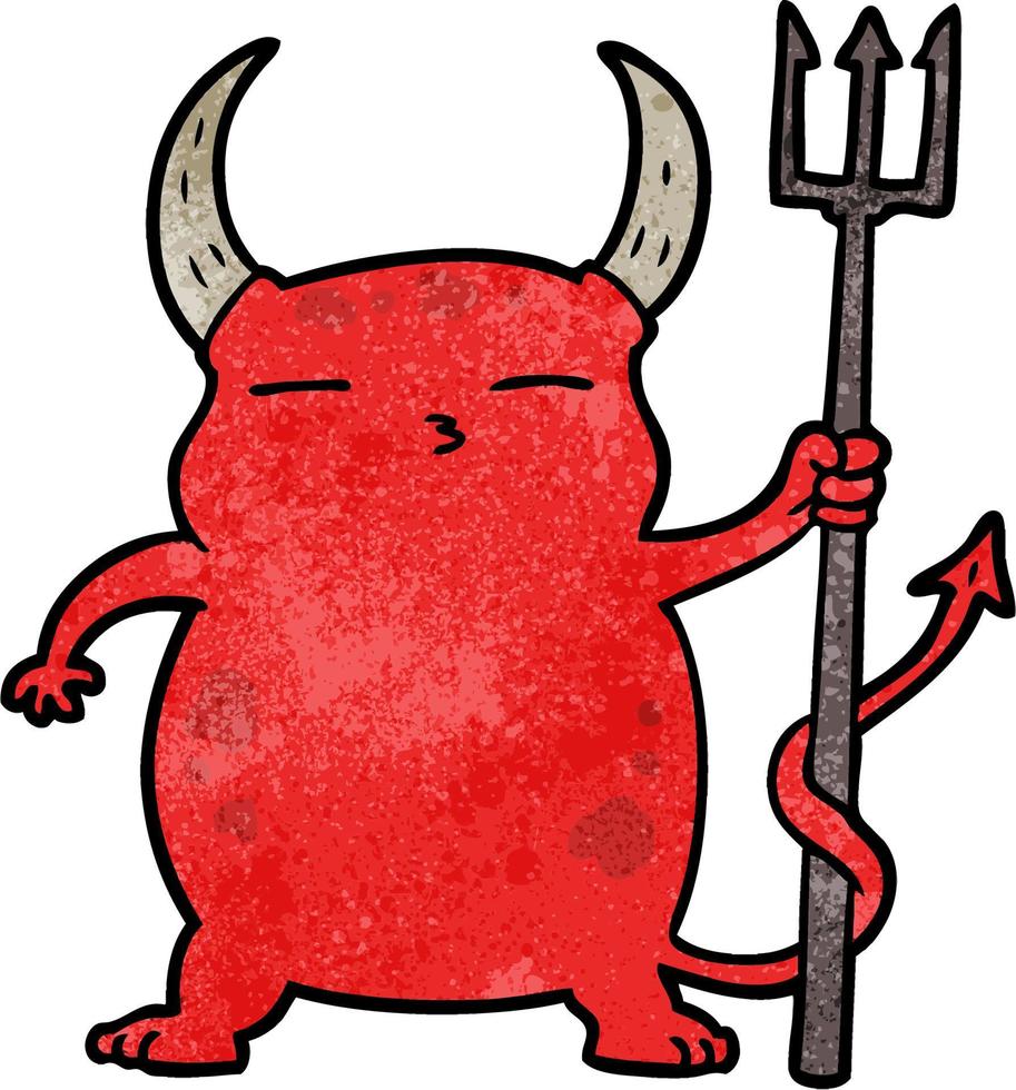 cartoon red devil vector