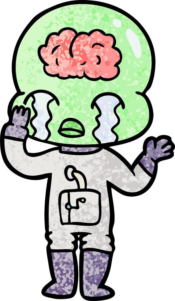 Vector alien character in cartoon style