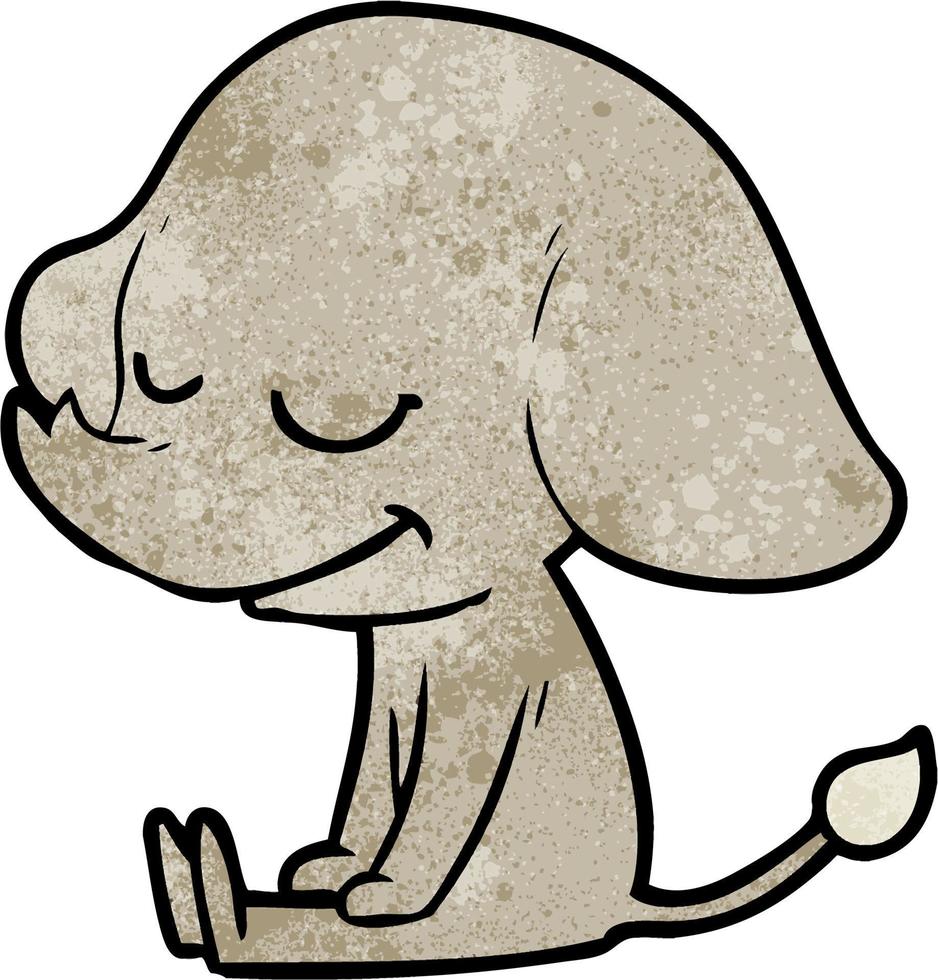 Vector elephant character in cartoon style