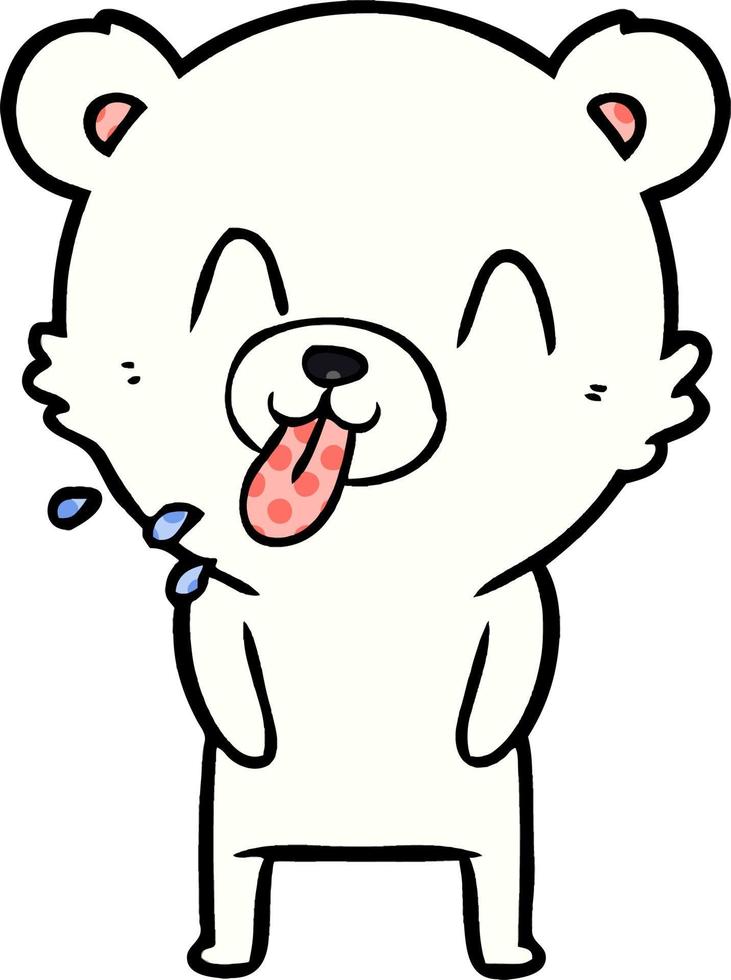 Vector polar bear character in cartoon style