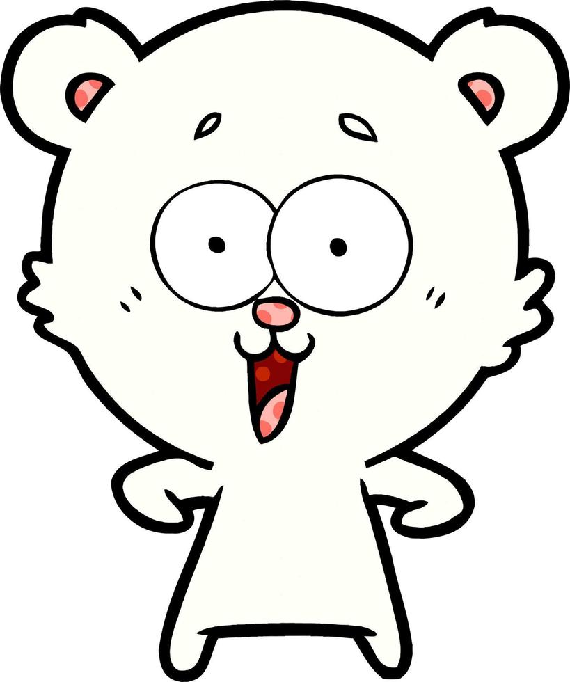 Vector polar bear character in cartoon style