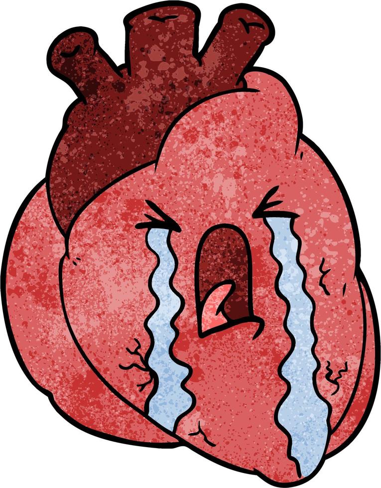 Vector heart character in cartoon style