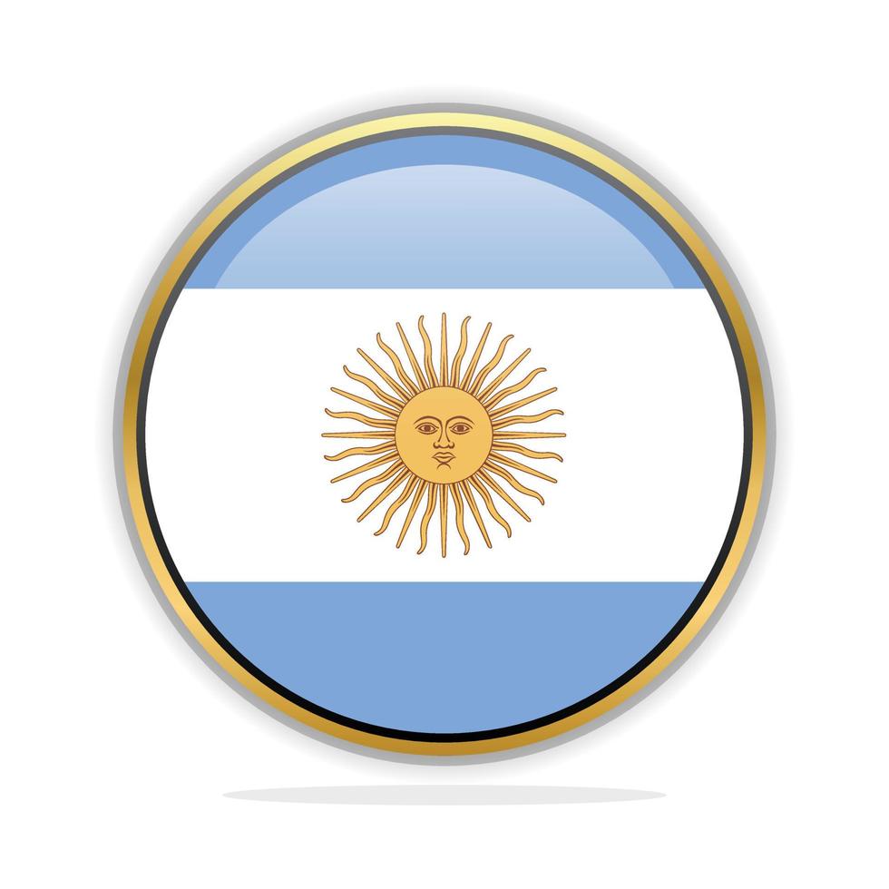 plantilla de diseño de bandera de botón argentina vector