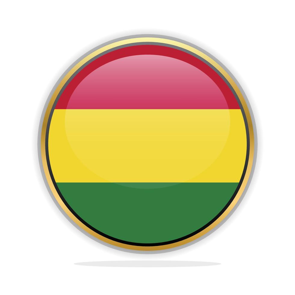 Button Flag Design Template Bolivia vector