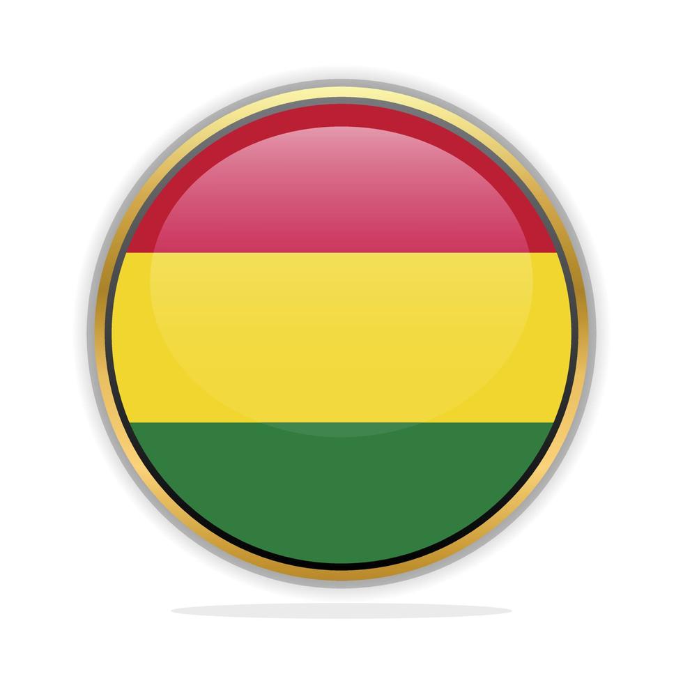 Button Flag Design Template Bolivia vector