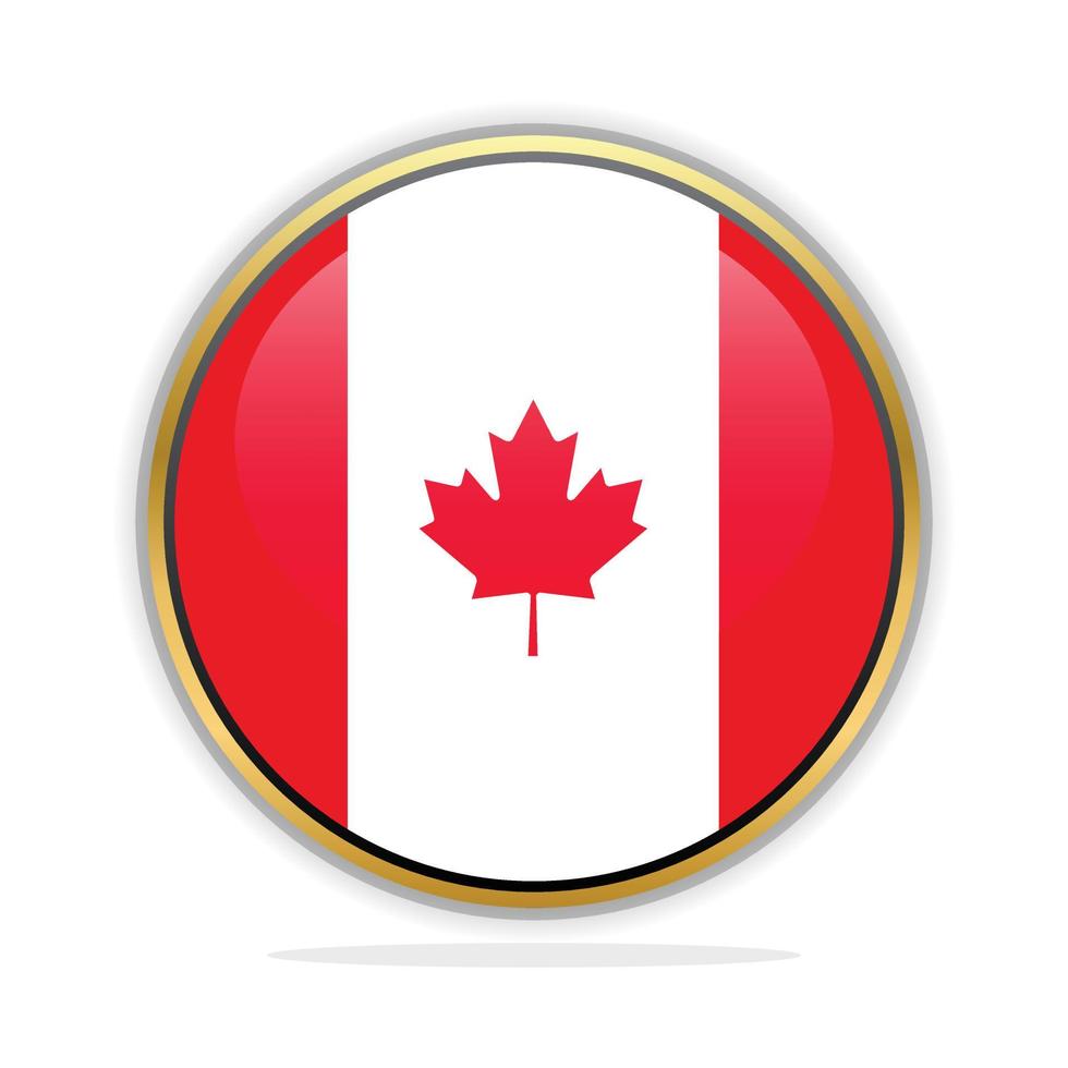 Button Flag Design Template Canada vector
