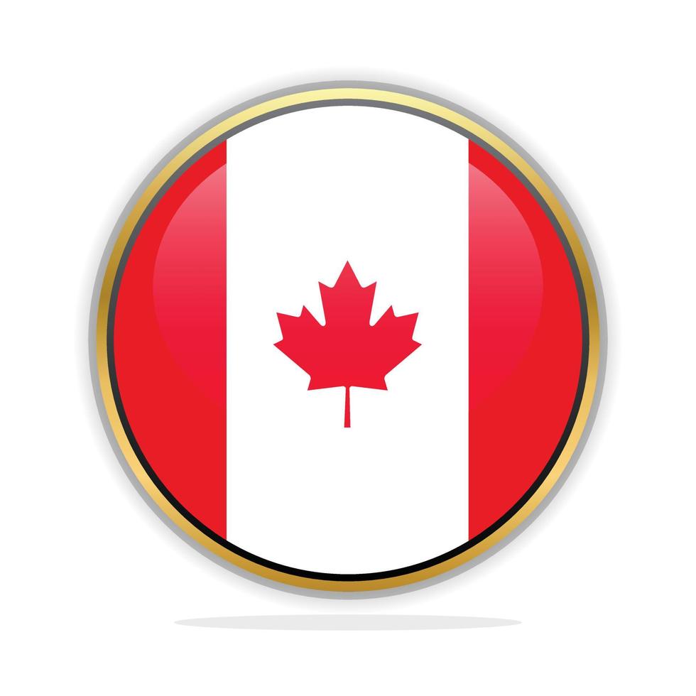 Button Flag Design Template Canada vector