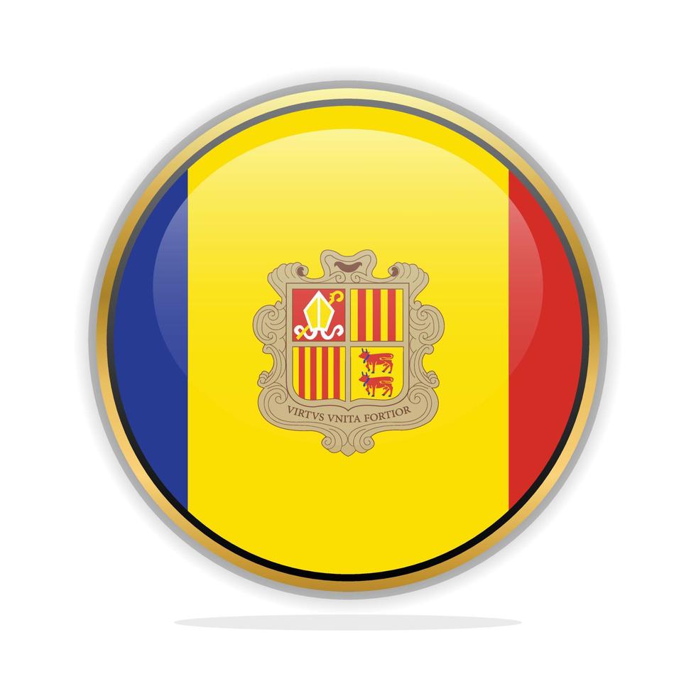 Button Flag Design Template Andorra vector