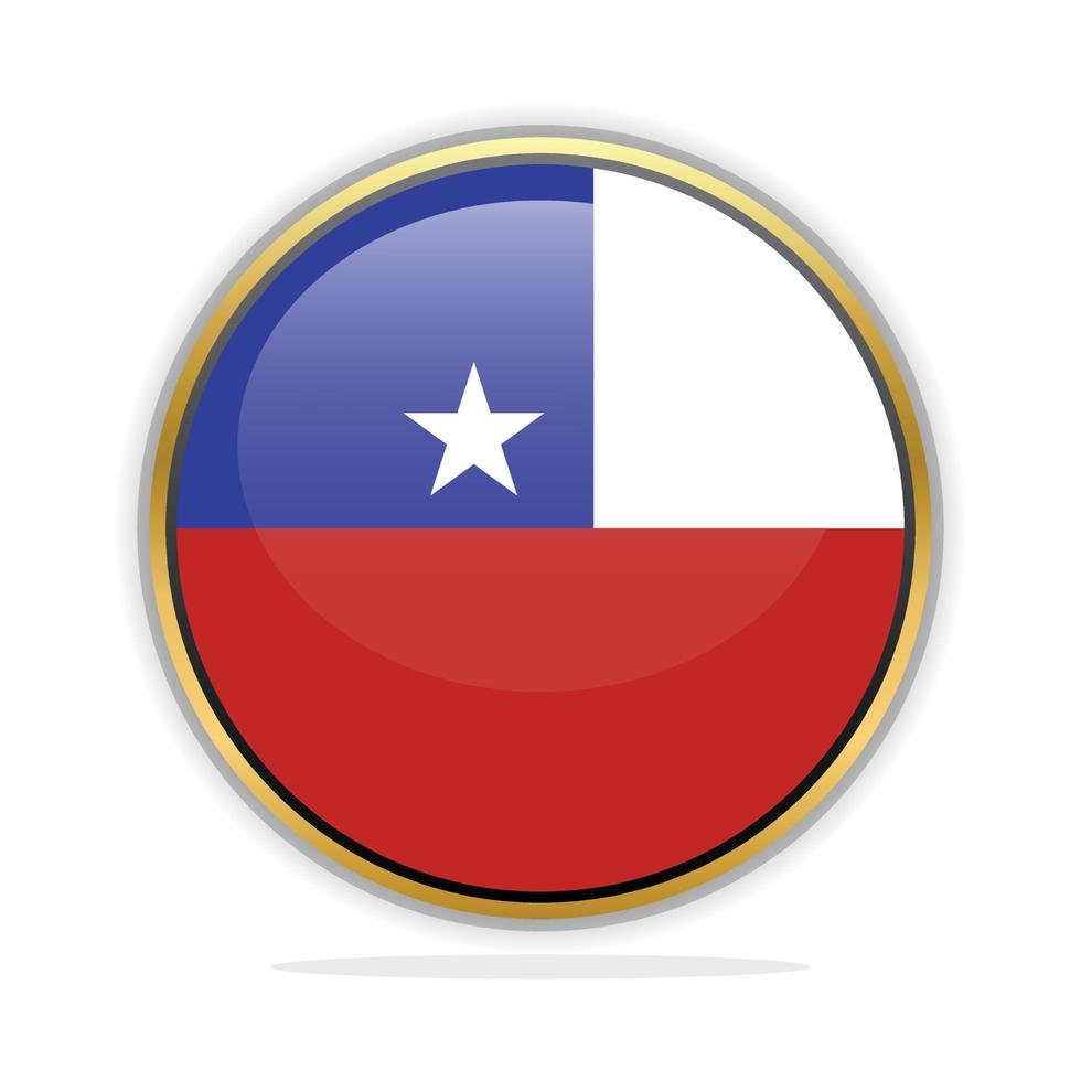 Button Flag Design Template Chile vector