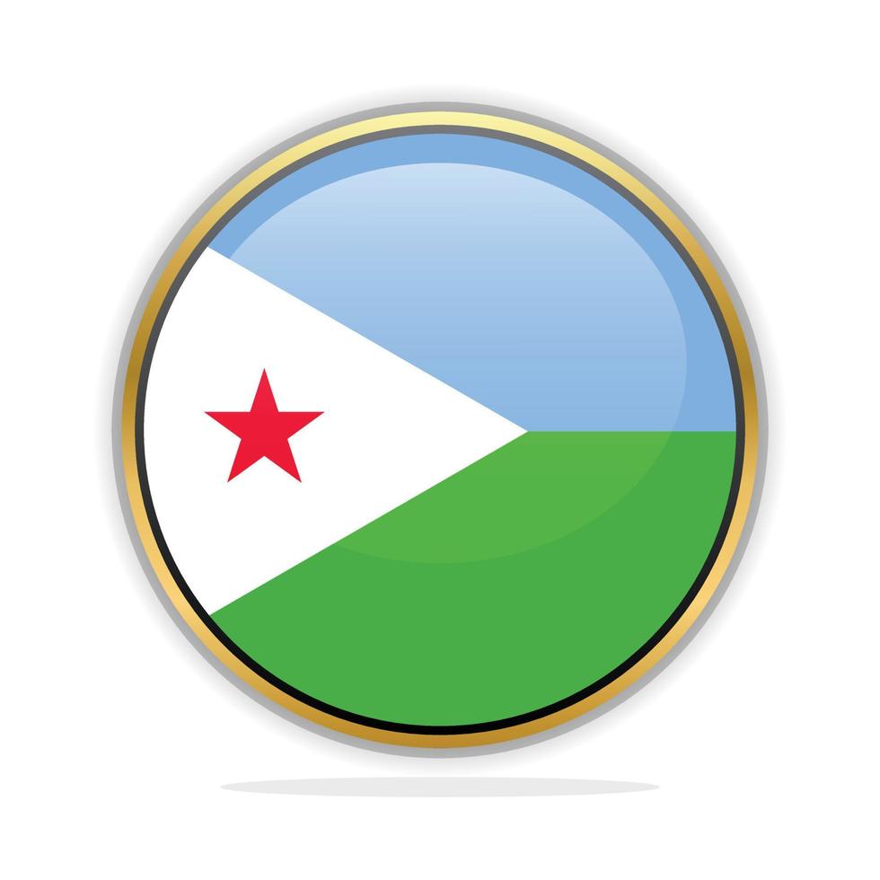 Button Flag Design Template Djibouti vector