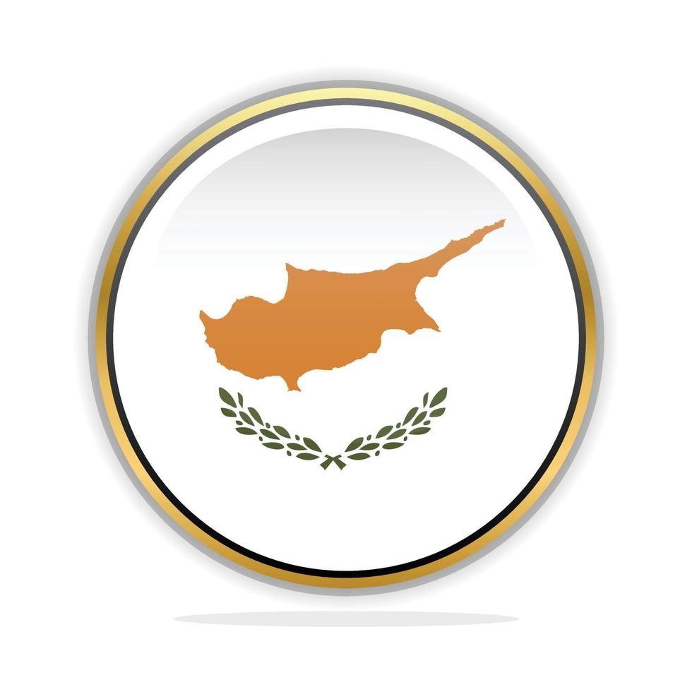 Button Flag Design Template Cyprus vector