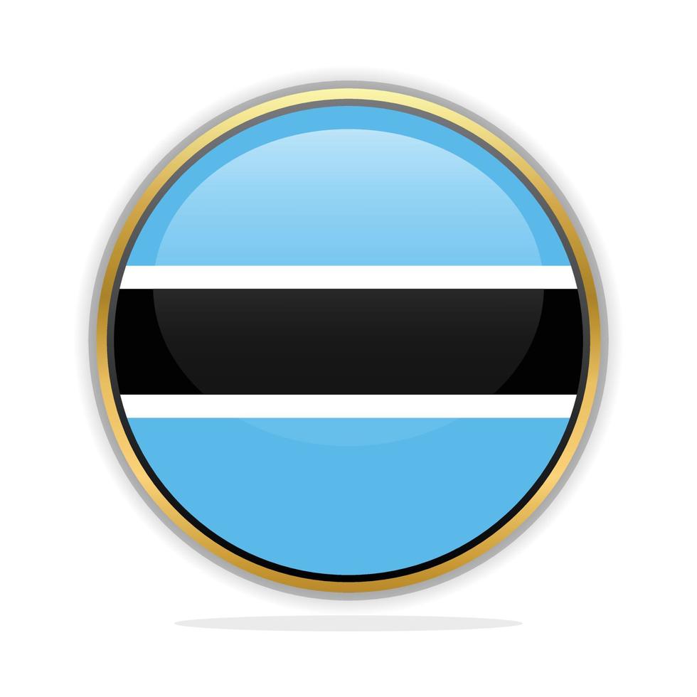 Button Flag Design Template Botswana vector