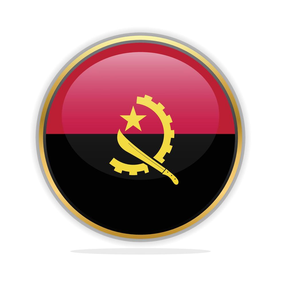 Button Flag Design Template Angola vector