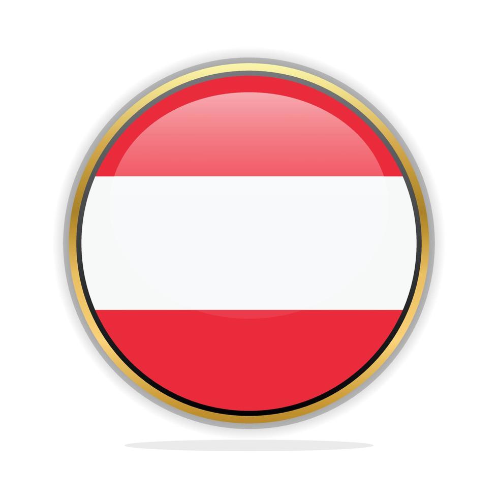 Button Flag Design Template Austria vector