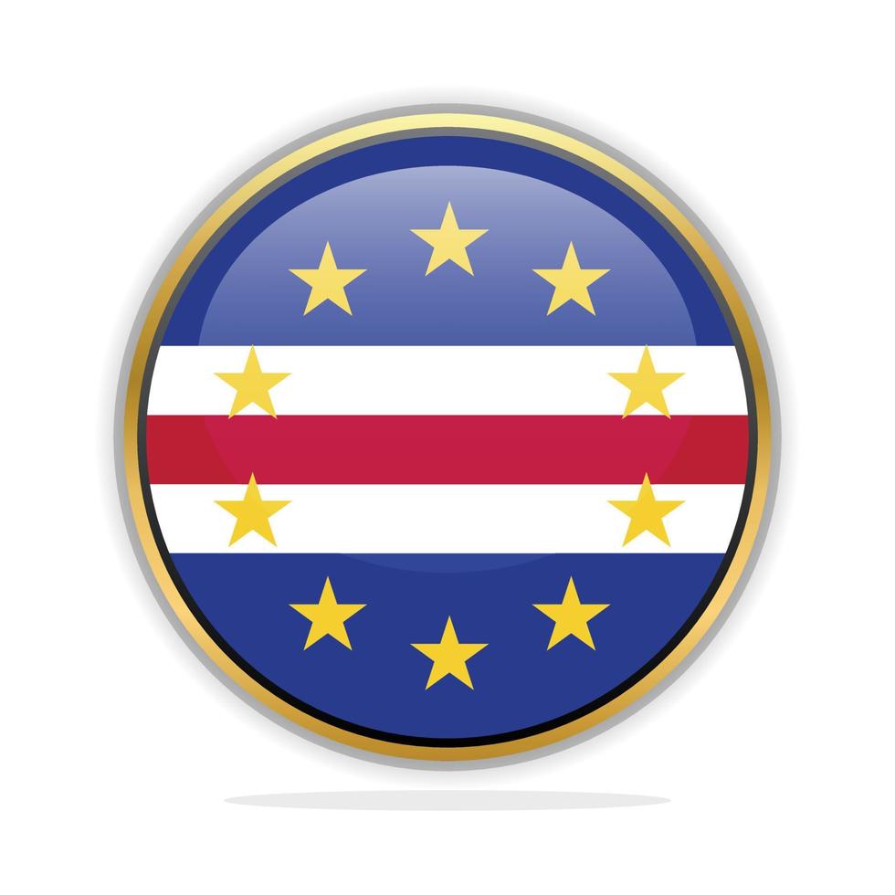 Button Flag Design Template Cabo Verde vector