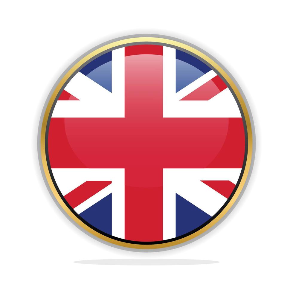 Button Flag Design Template United Kingdom vector