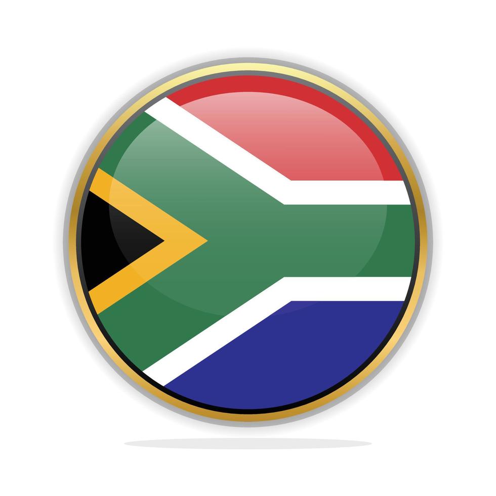 plantilla de diseño de bandera de botón sudáfrica vector
