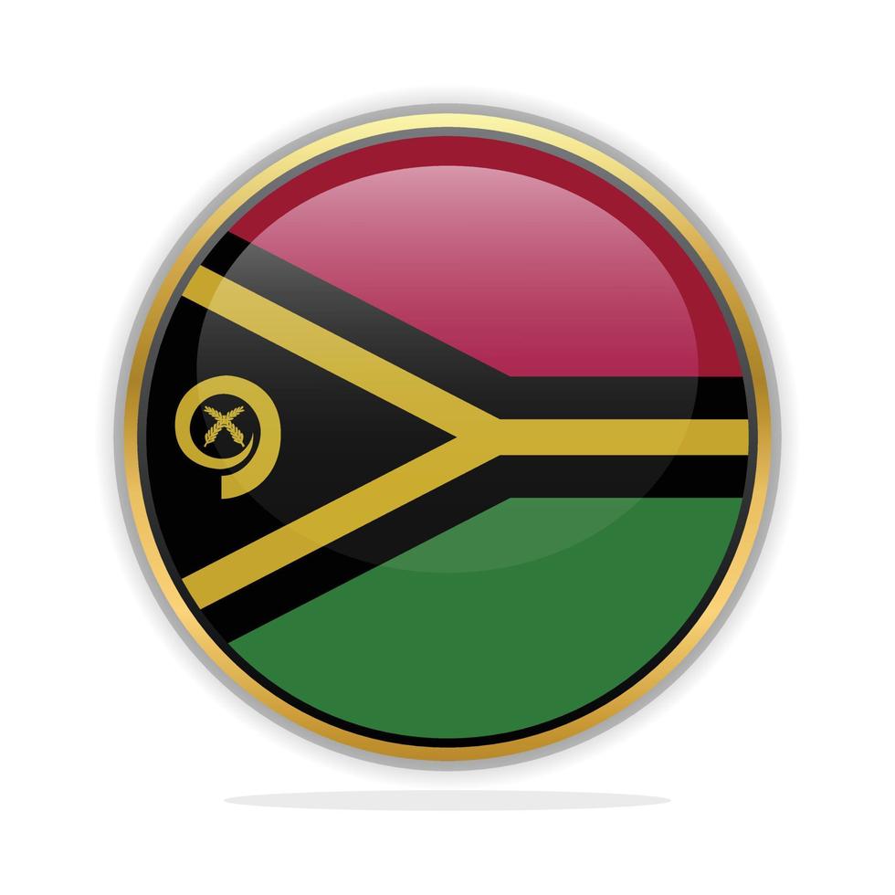 Button Flag Design Template Vanuatu vector