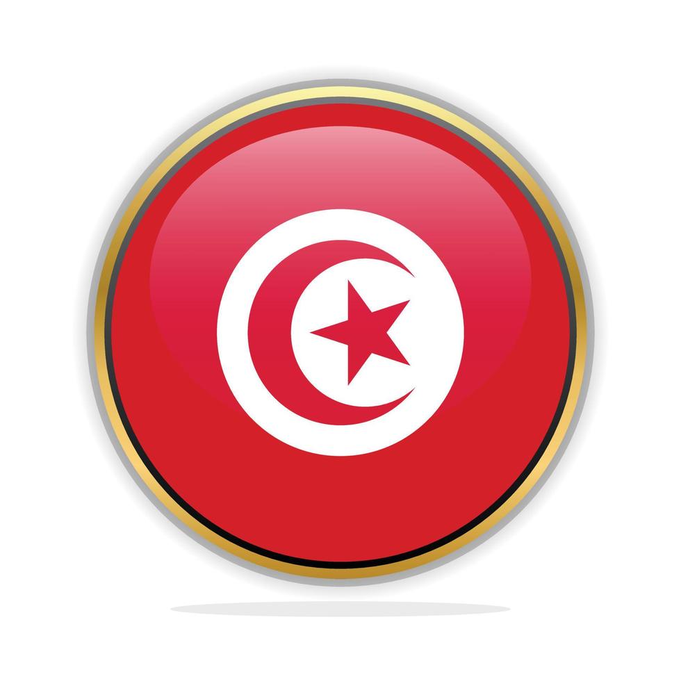 Button Flag Design Template Tunisia vector